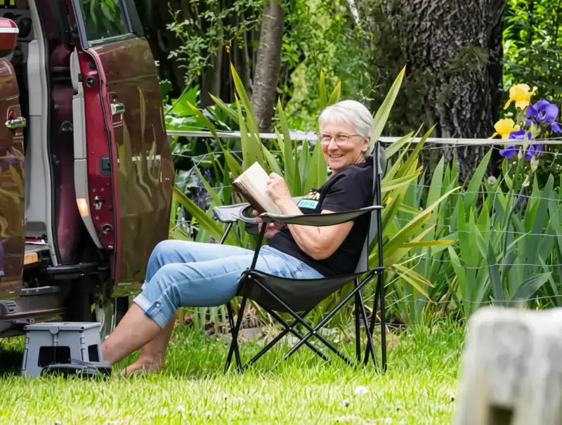 camper reading