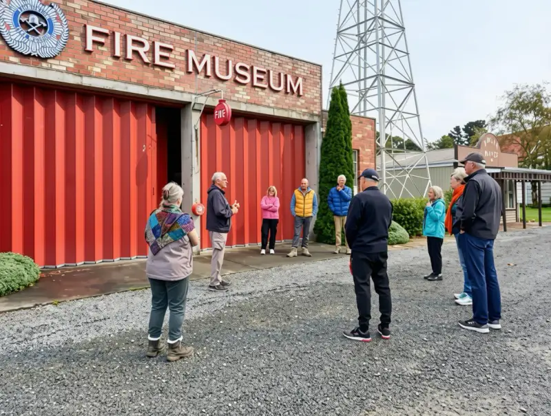 group at fire museum