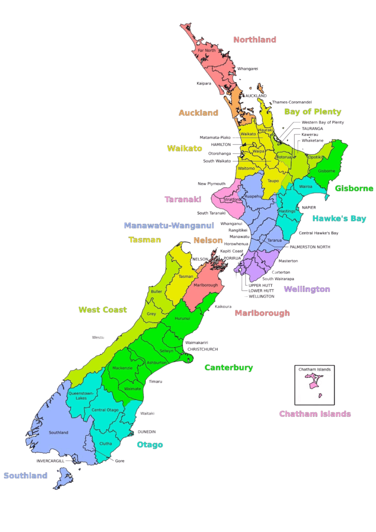 new zealand regions